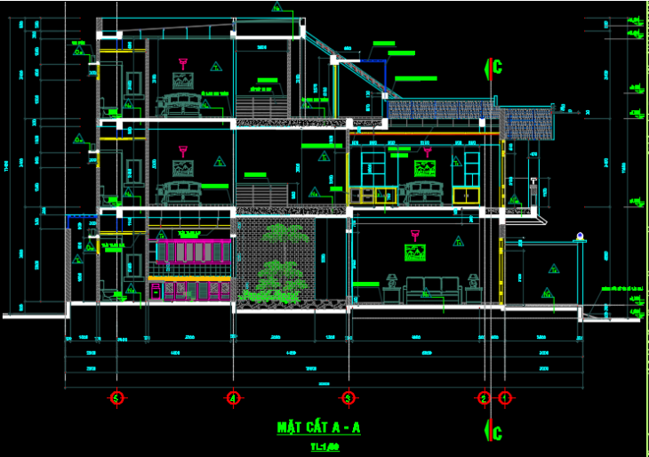 Nhà phố 3 tầng 6x20m