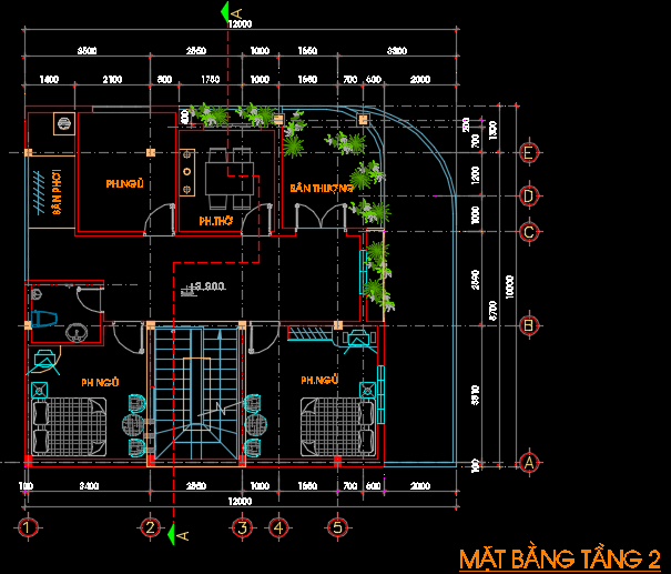 Nhà biệt thự 2 tầng 12x10m