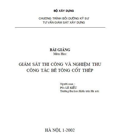 Giám sát thi công nghiệm thu công tác bê tông cốt thép