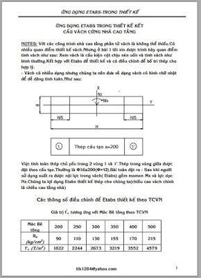 Ứng dụng etabs trong thiết kế vách cứng nhà cao tầng