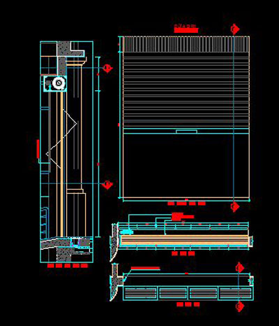 Thư viên autocad cửa cuốn xếp tự động