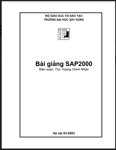 Bài giảng sap2000 – đại học xây dựng