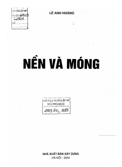 Nền và Móng - Lê Anh Hoàng