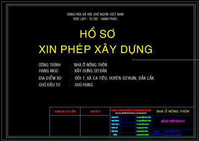 Hồ sơ xin phép xây dựng nhà cấp 4