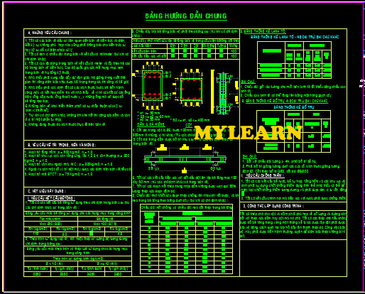 ghi chú chung trong bản vẽ kết cấu