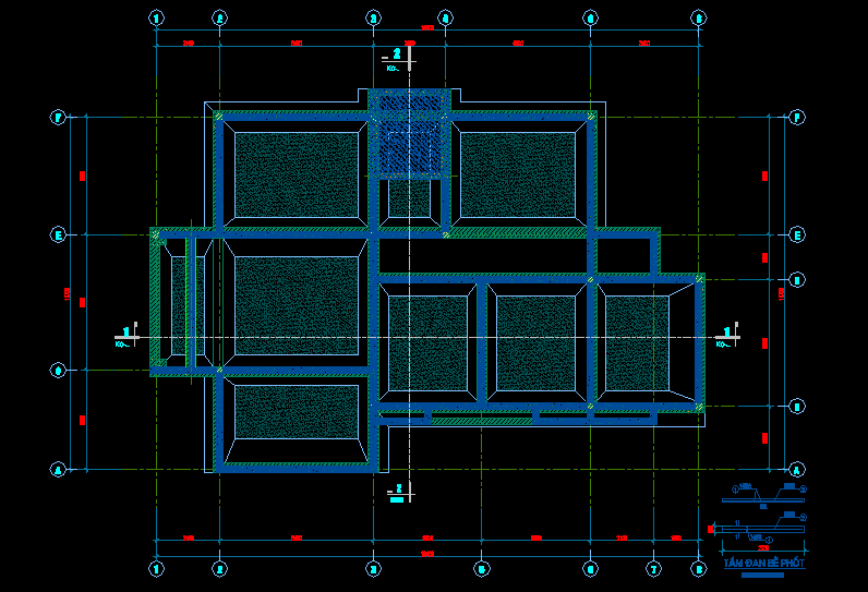 Bản vẽ nhà 1 tầng 11 x 18m_1F