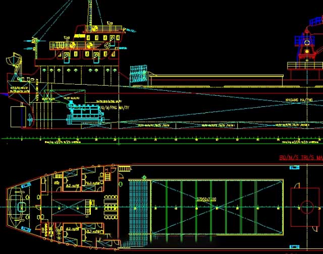 Bản cad tầu chở hàng 2500 tấn đầy đủ chi tiết hạng mục