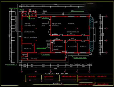 Bản vẽ autocad thiết kế mẫu nhà của khu nhà xưởng