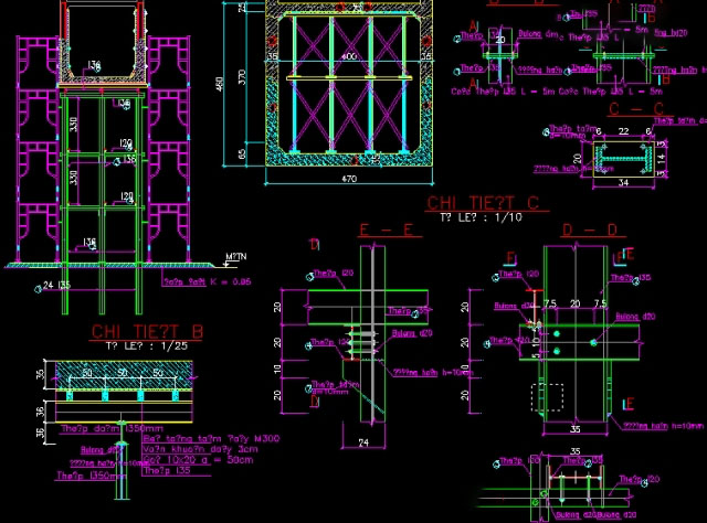 Bản vẽ Biện pháp thi công sàn chống dựng