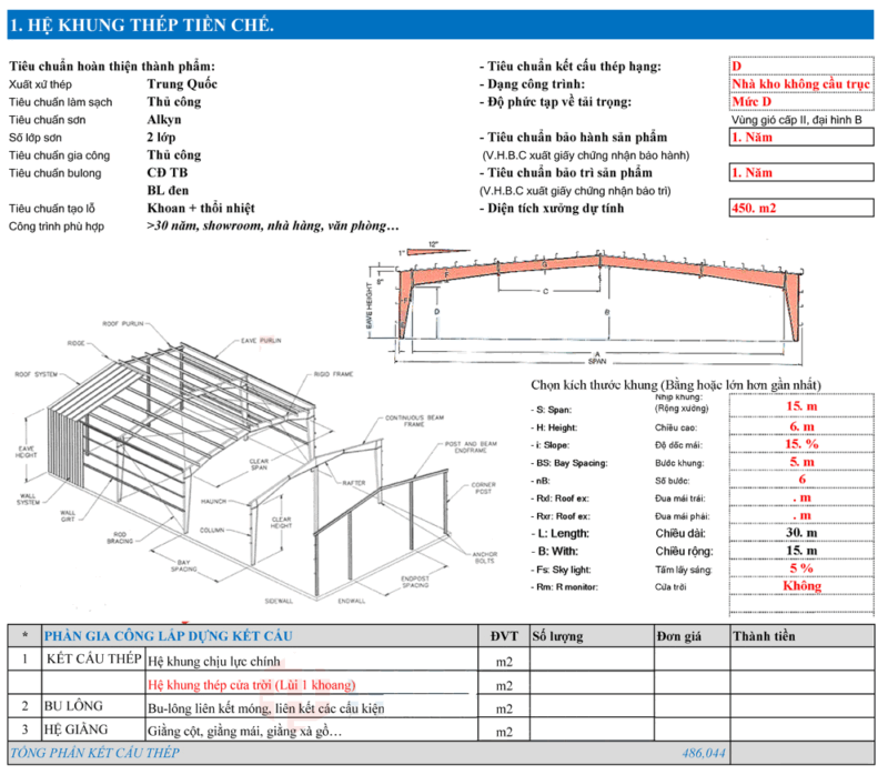 Bản vẽ autocad nhà xưởng 10x20m chuyên nghiệp